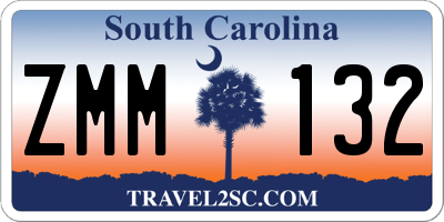 SC license plate ZMM132