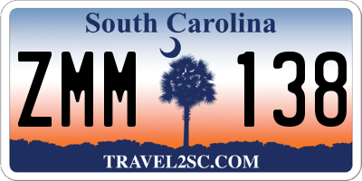 SC license plate ZMM138