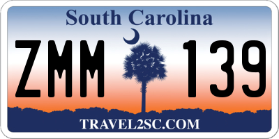 SC license plate ZMM139