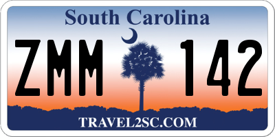SC license plate ZMM142