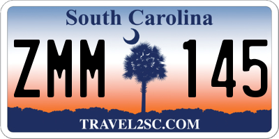 SC license plate ZMM145
