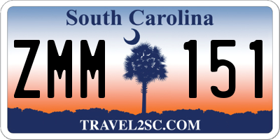 SC license plate ZMM151