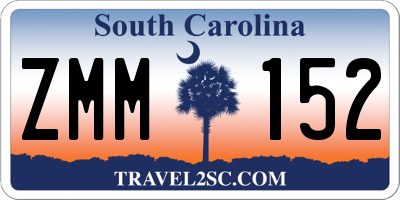 SC license plate ZMM152