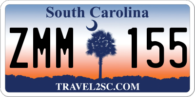 SC license plate ZMM155