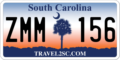 SC license plate ZMM156