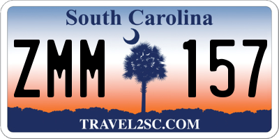 SC license plate ZMM157