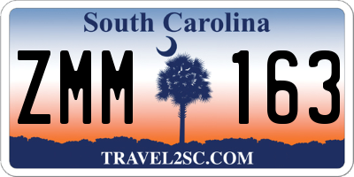SC license plate ZMM163