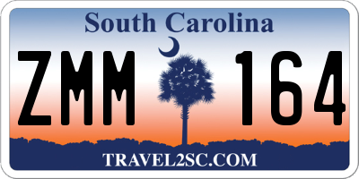 SC license plate ZMM164