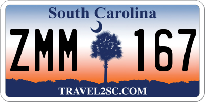 SC license plate ZMM167