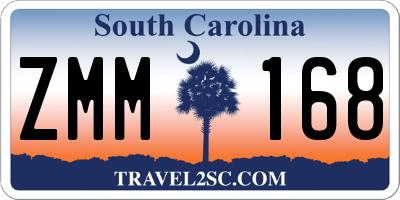 SC license plate ZMM168