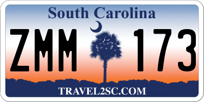 SC license plate ZMM173