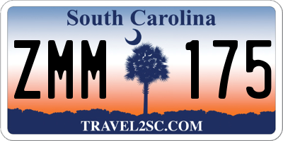 SC license plate ZMM175