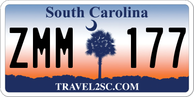 SC license plate ZMM177
