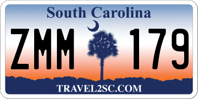 SC license plate ZMM179