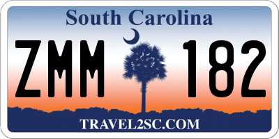 SC license plate ZMM182