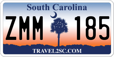 SC license plate ZMM185