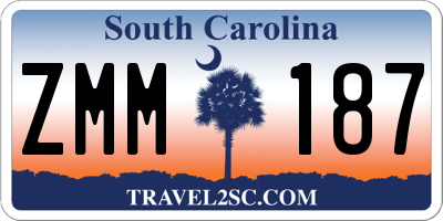 SC license plate ZMM187