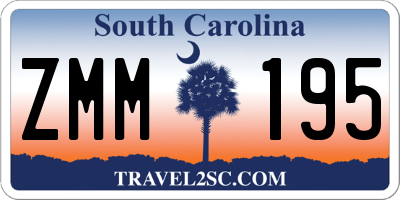 SC license plate ZMM195