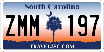 SC license plate ZMM197