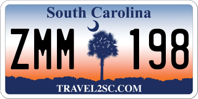 SC license plate ZMM198