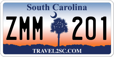 SC license plate ZMM201
