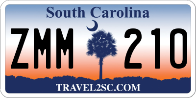 SC license plate ZMM210