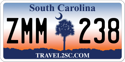 SC license plate ZMM238