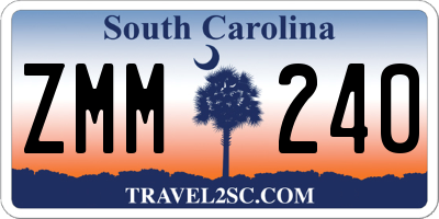 SC license plate ZMM240