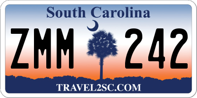 SC license plate ZMM242