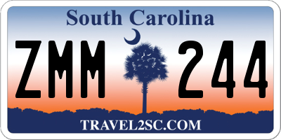 SC license plate ZMM244