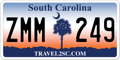 SC license plate ZMM249
