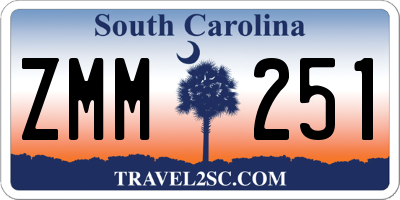 SC license plate ZMM251
