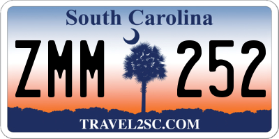 SC license plate ZMM252