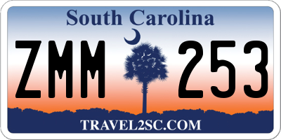 SC license plate ZMM253