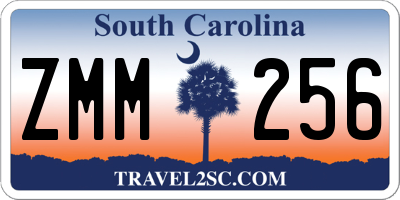 SC license plate ZMM256