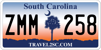 SC license plate ZMM258