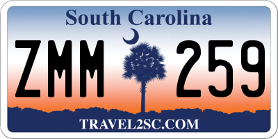 SC license plate ZMM259