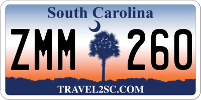 SC license plate ZMM260