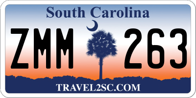 SC license plate ZMM263