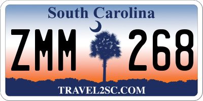 SC license plate ZMM268