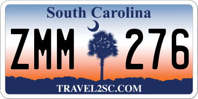 SC license plate ZMM276