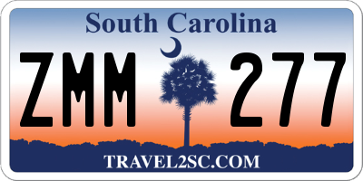 SC license plate ZMM277