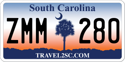 SC license plate ZMM280