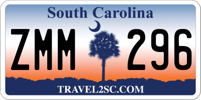 SC license plate ZMM296