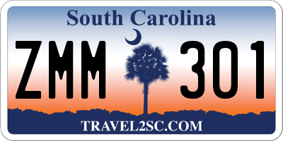 SC license plate ZMM301