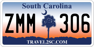 SC license plate ZMM306