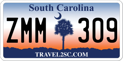 SC license plate ZMM309
