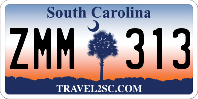 SC license plate ZMM313