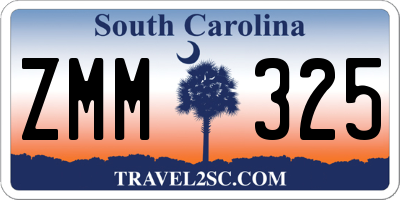SC license plate ZMM325