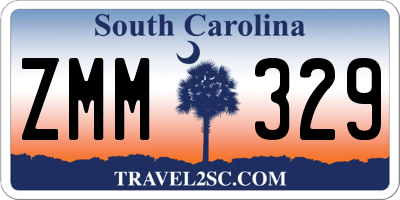 SC license plate ZMM329